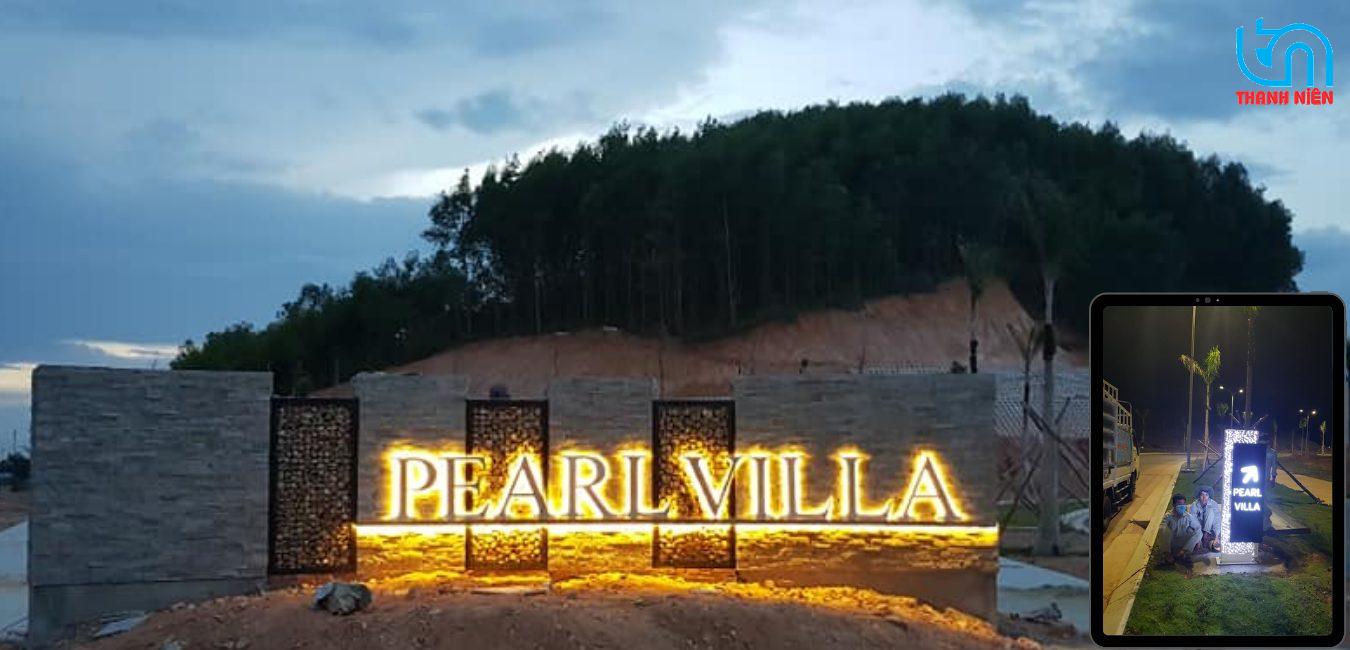 Trang trí bảng hiệu dự án Pearl Villa