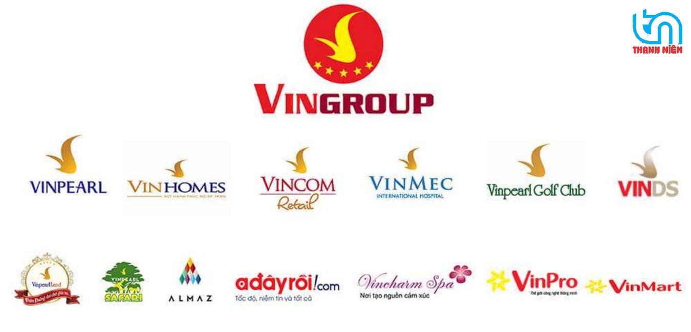 Logo của các thương hiệu thuộc Vingroup
